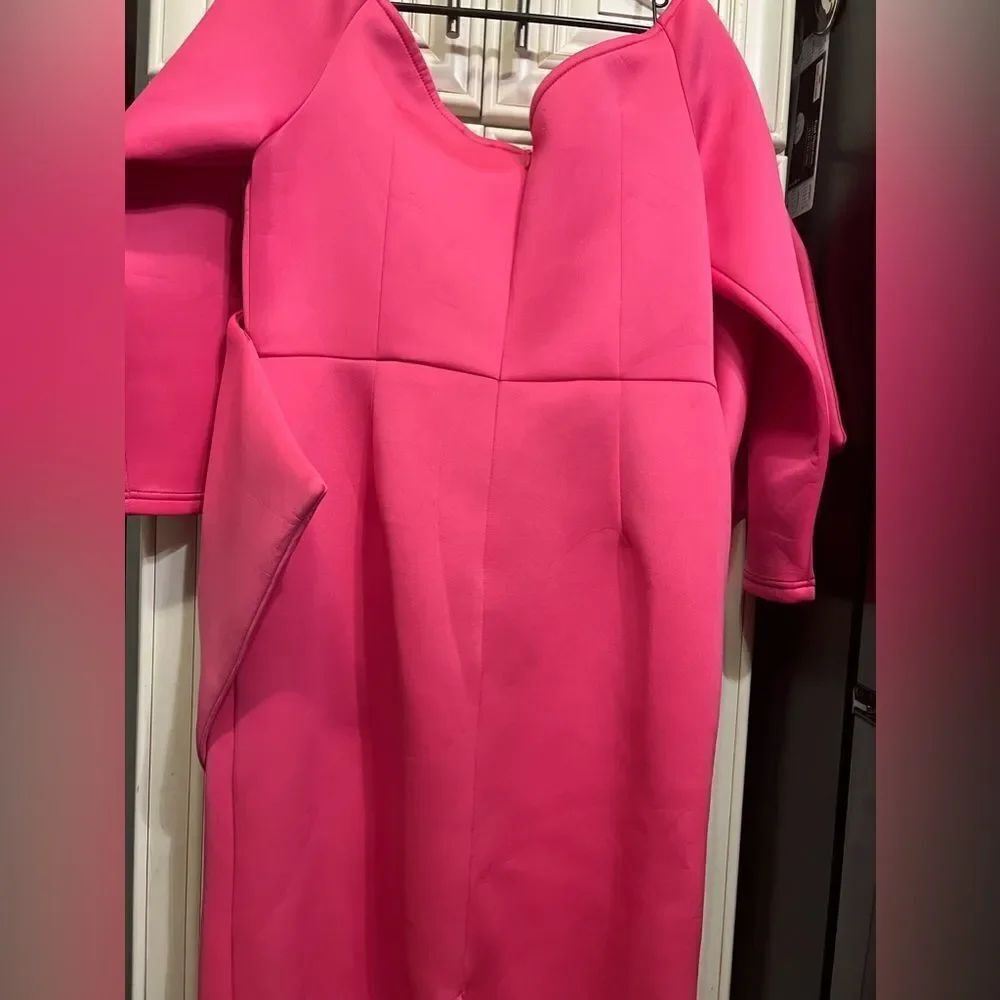 2022 Women's Long Dress Off Shoulder Big Bow Plus Size Slim Dress 1XL hot - Picture 10 of 15